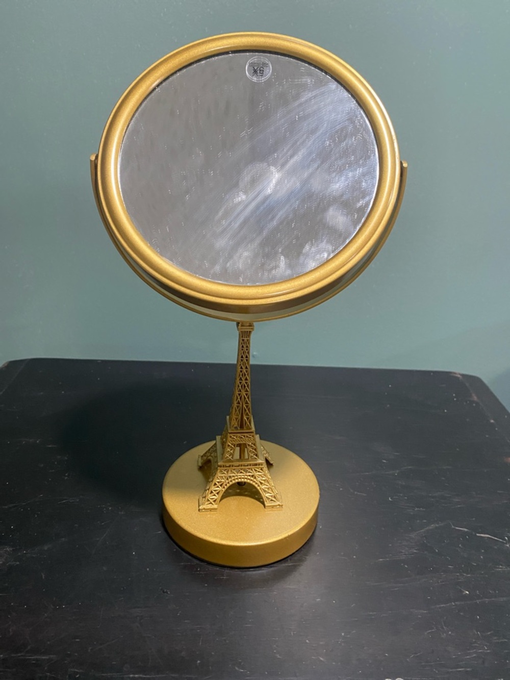 Gold Eiffel Tower Standing Vanity Mirror - Home Bath